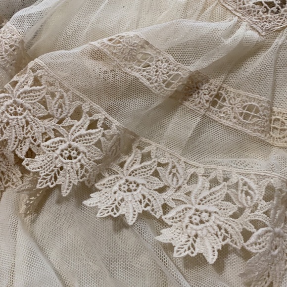 Vintage Prairie Wedding Dress Lace Cyreld Paris Parisian Handmade 40's-60's - Picture 17 of 17